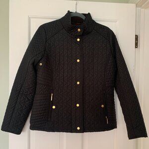 Women's Black Weatherproof Modern Quilted Barn Jacket size M